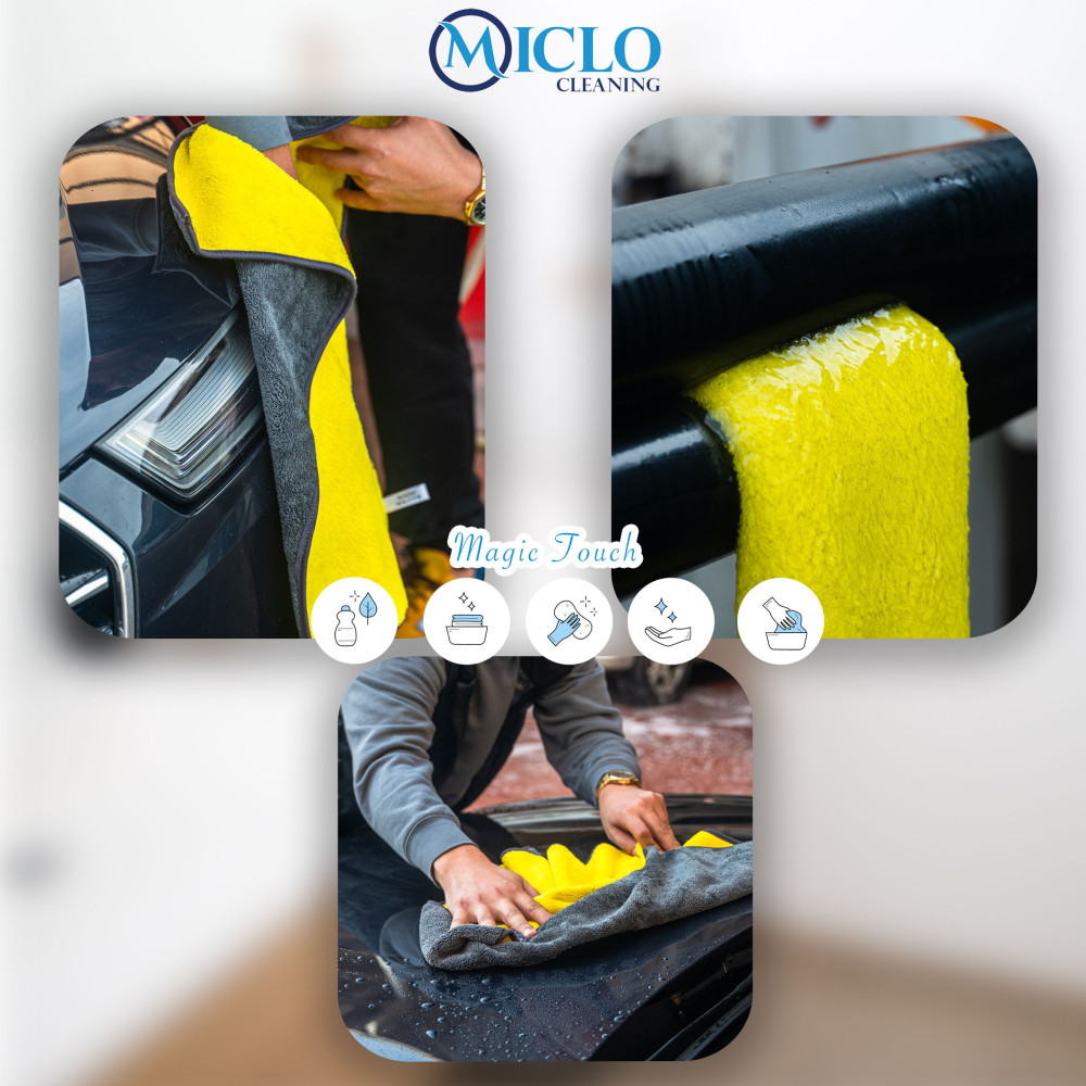 750 GSM Çift Taraflı Ultra Emici Oto, Araba Kurulama Bezi | 50x70cm | Mega Boy | Sarı