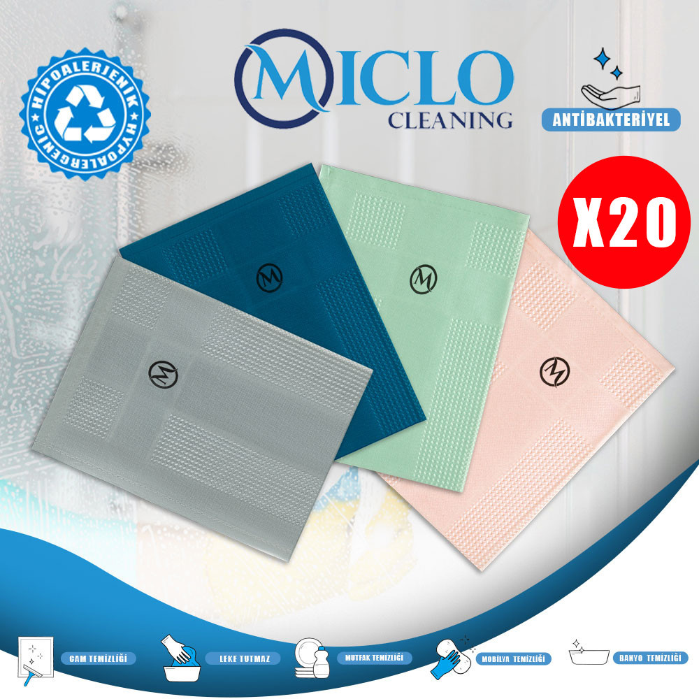 4lü Temizlik Bezi - Sihirli Bez - 20 Paket - Somon Seri - Toptan Fiyat